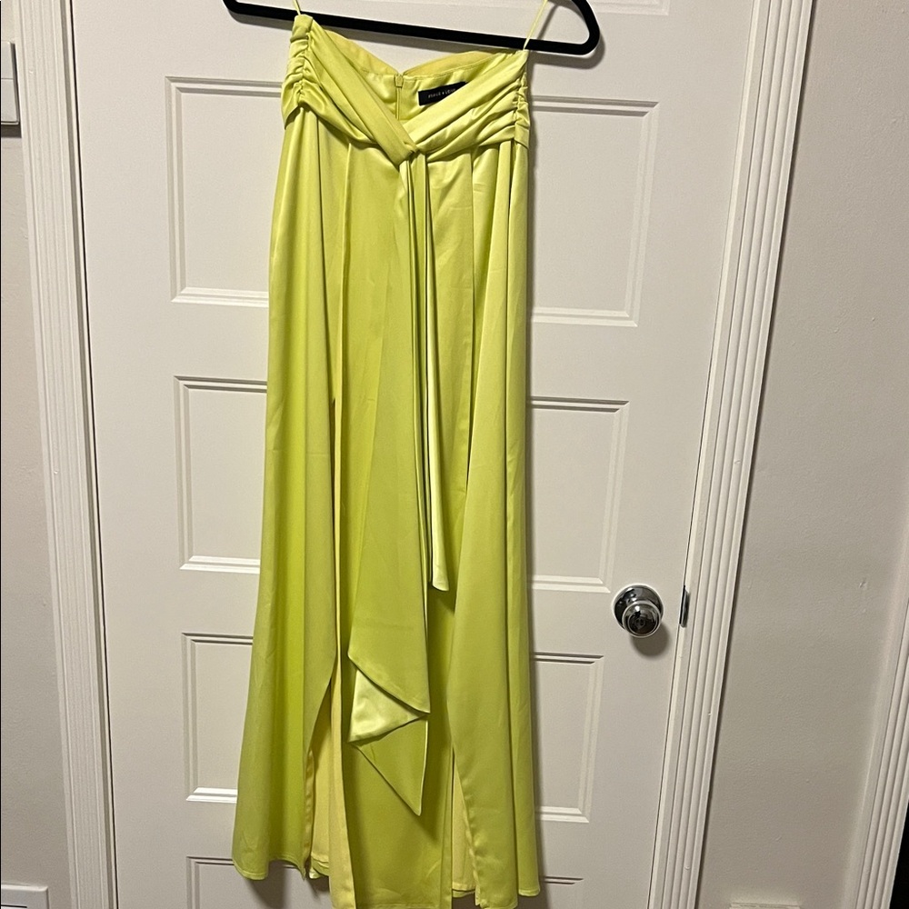 Peace Love World Vibrant Yellow Maxi Skirt